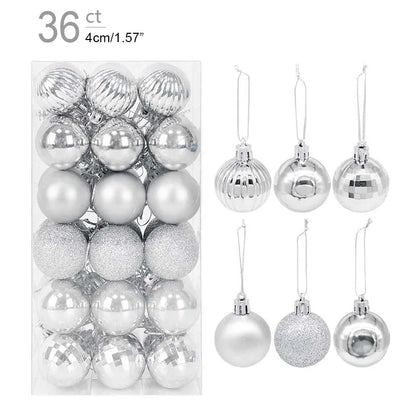 1Box Christmas Balls Christmas Tree Ornaments Ball Xmas Hanging Tree Pendants Home Party Decor 2026 New Year Gift Noel Navidad