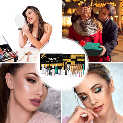 Calendario De Adviento De Belleza 2024, Calendario De Adviento Para Mujer, Kit De Cuidado Facial, Calendario Adviento Hidratante, Set Cuidado Hidratante Maquillaje Calendario Cuenta Regresiva Navidad