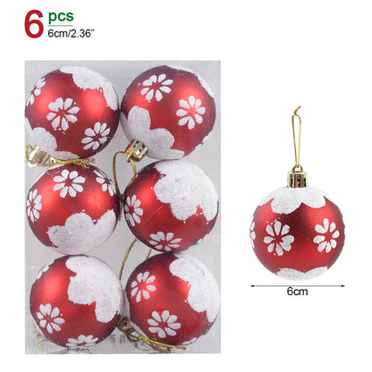 1Box Christmas Balls Christmas Tree Ornaments Ball Xmas Hanging Tree Pendants Home Party Decor 2026 New Year Gift Noel Navidad