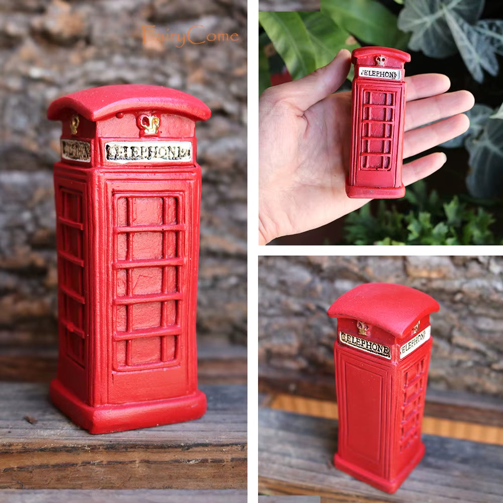 Christmas Miniatures Figurines Decoration Resin Mini Santa Reindeer Tree Village Figures LED Christmas Fairy Gardens Accessories