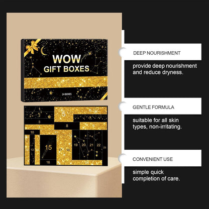 Calendario De Adviento De Belleza 2024, Calendario De Adviento Para Mujer, Kit De Cuidado Facial, Calendario Adviento Hidratante, Set Cuidado Hidratante Maquillaje Calendario Cuenta Regresiva Navidad